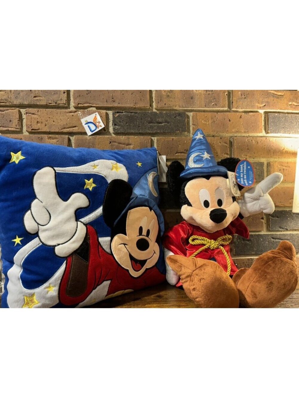 Disney Parks  Mickey Mouse Wizard’s Apprentice Pillow & 15” Plush-New/Read Below